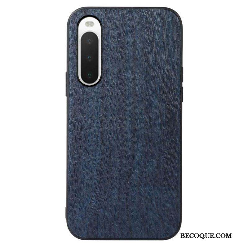 Coque Sony Xperia 10 IV Simili Cuir Texture Bois