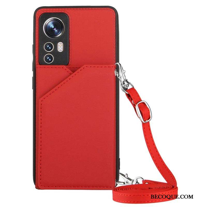 Coque Xiaomi 12 / 12X Porte-cartes et Bandoulière