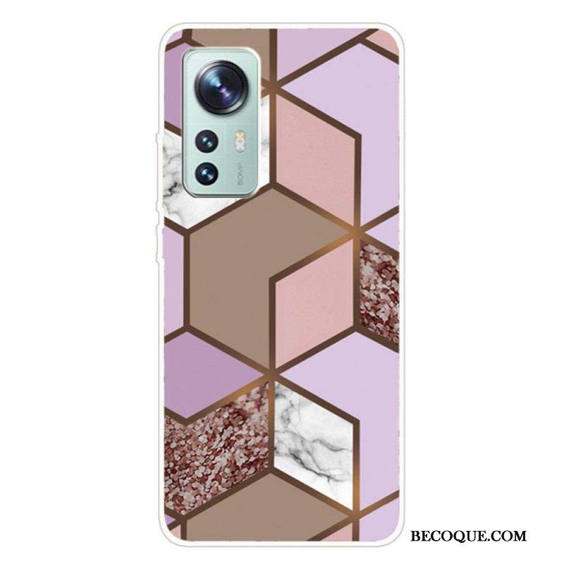 Coque  Xiaomi 12 / 12X  Silicone Marbre Géométrie