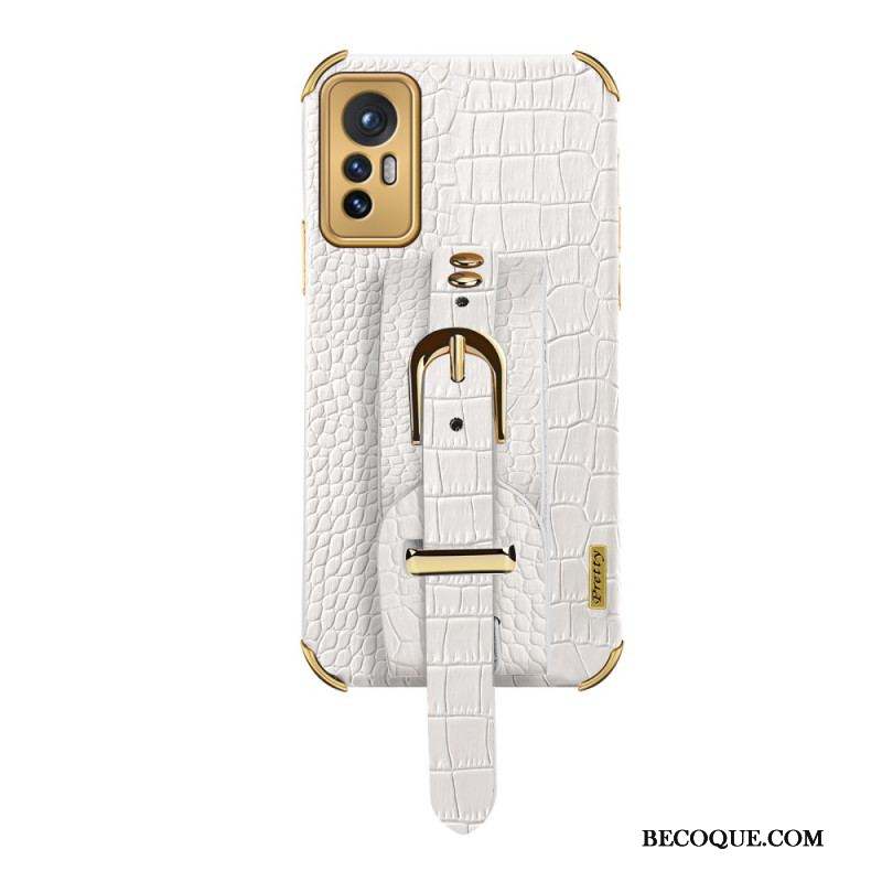 Coque  Xiaomi 12 / 12X Style Crocodile avec Sangle Support