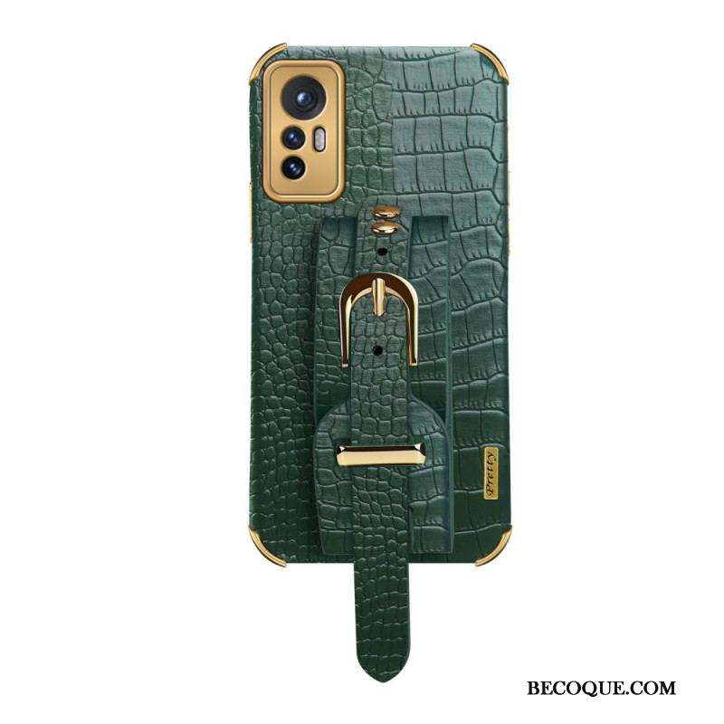 Coque  Xiaomi 12 / 12X Style Crocodile avec Sangle Support