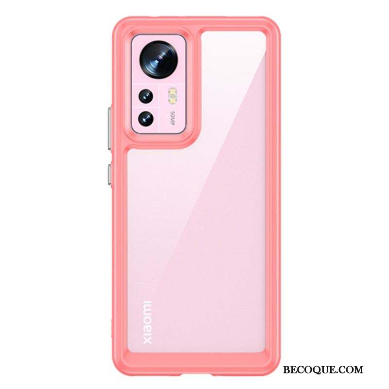 Coque Xiaomi 12 / 12X Transparente avec Contours Colorés