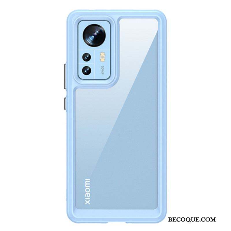 Coque Xiaomi 12 / 12X Transparente avec Contours Colorés