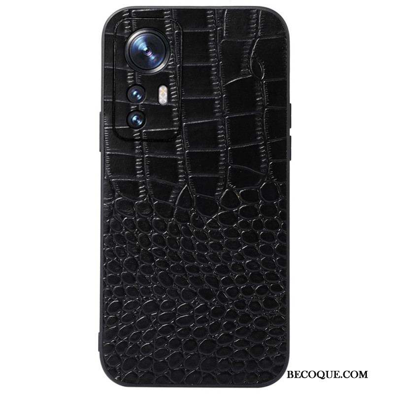 Coque  Xiaomi 12 / 12X  Véritable Cuir Texture Crocodile