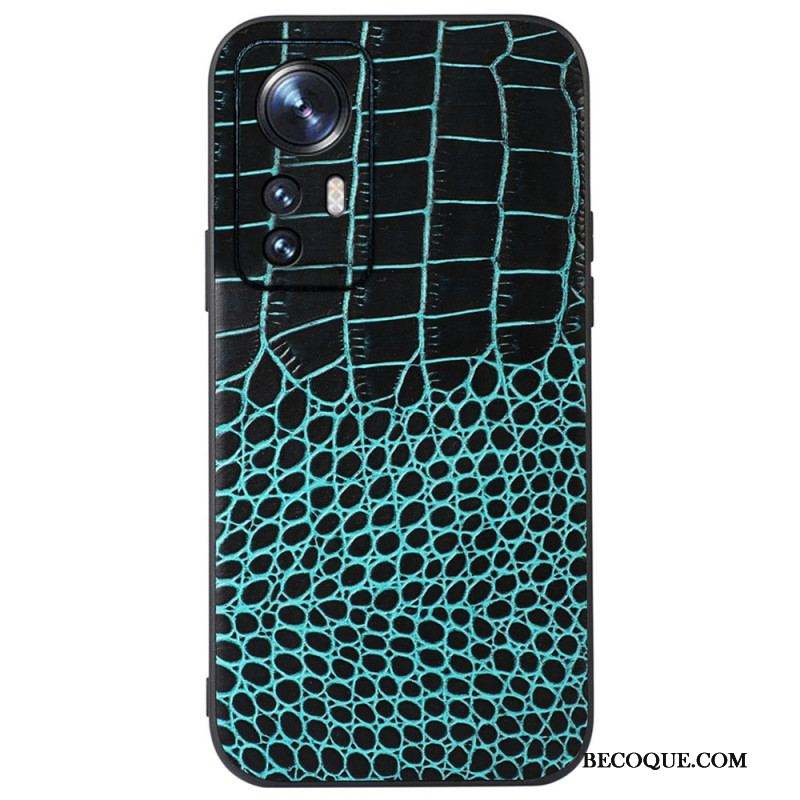 Coque  Xiaomi 12 / 12X  Véritable Cuir Texture Crocodile