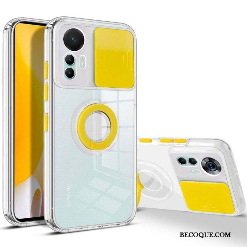 Coque Xiaomi 12 Lite Transparente avec Anneau-Support