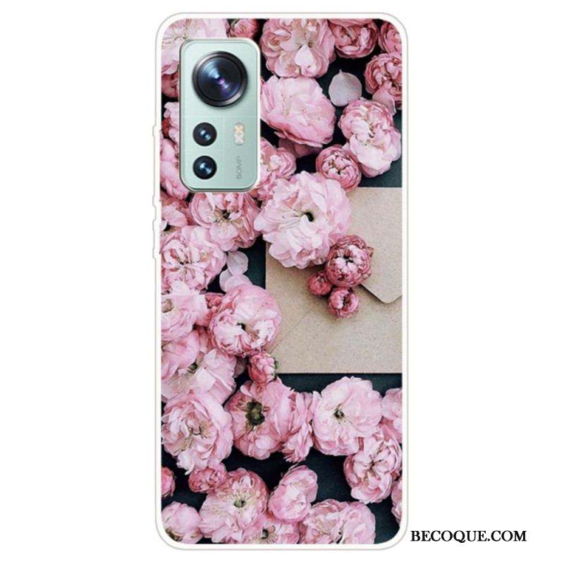 Coque Xiaomi 12 Pro Silicone Déclinaison Florale