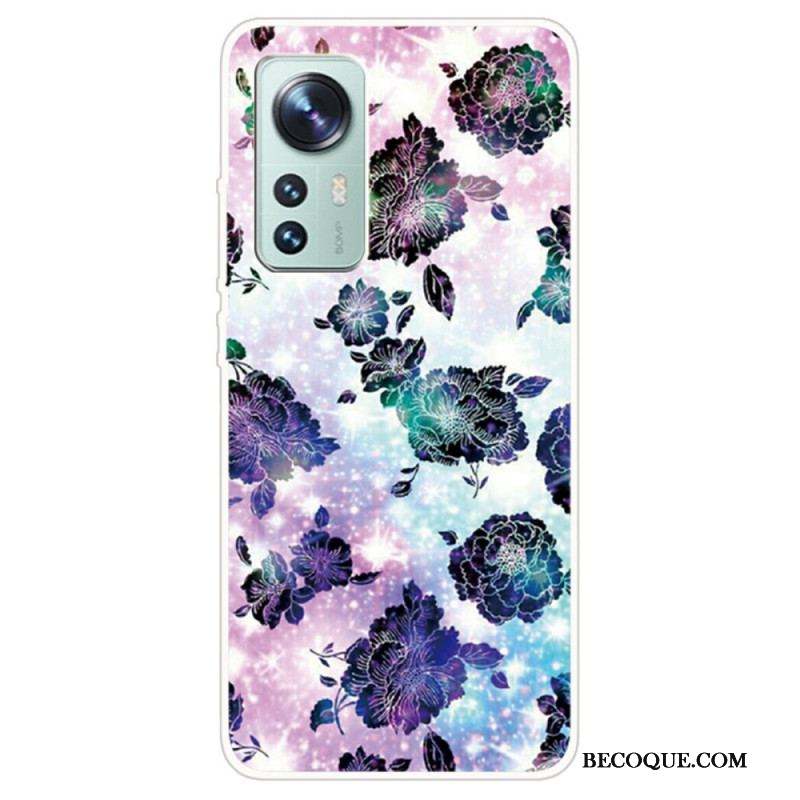 Coque Xiaomi 12 Pro Silicone Déclinaison Florale