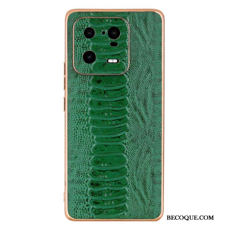 Coque Xiaomi 13 Pro Cuir Véritable Style Crocodile