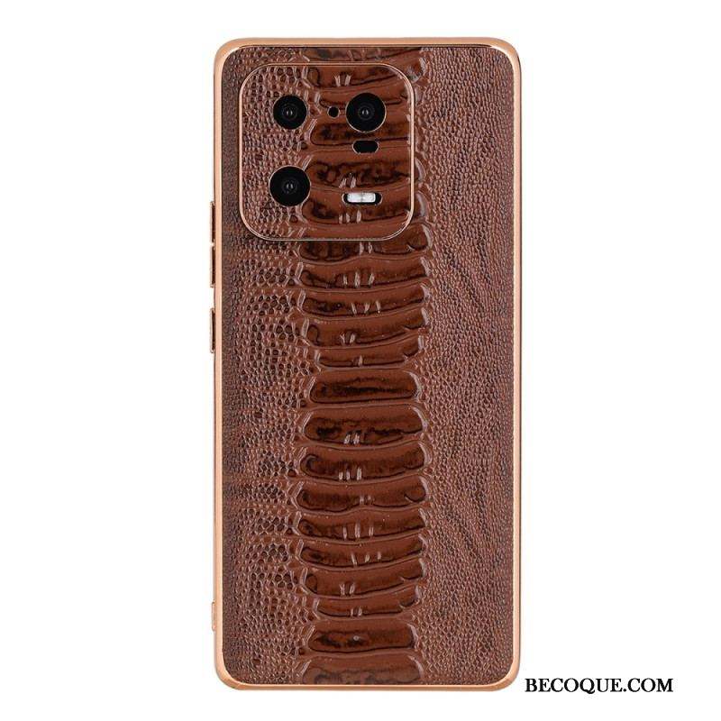 Coque Xiaomi 13 Pro Cuir Véritable Style Crocodile