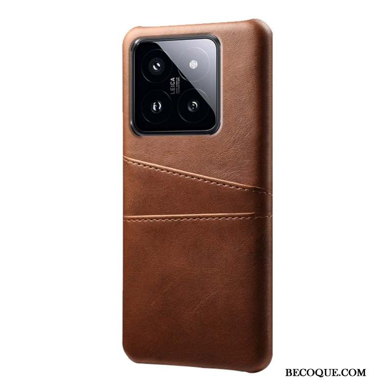 Coque Xiaomi 14 Effet Cuir Double Porte-cartes