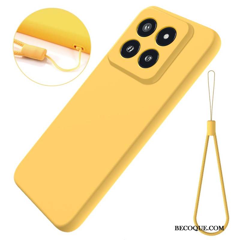 Coque Xiaomi 14 Pro Silicone Liquide à Lanière