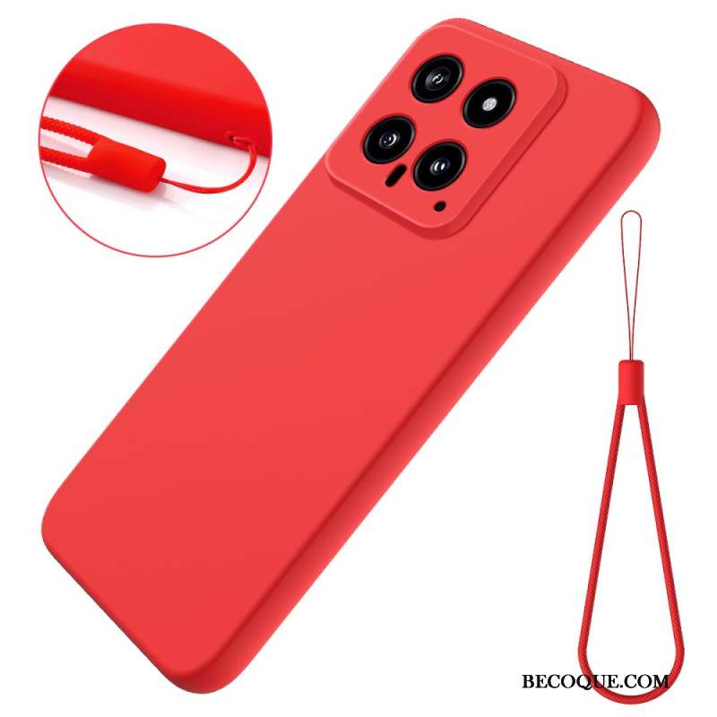 Coque Xiaomi 14 Silicone Liquide à Lanière