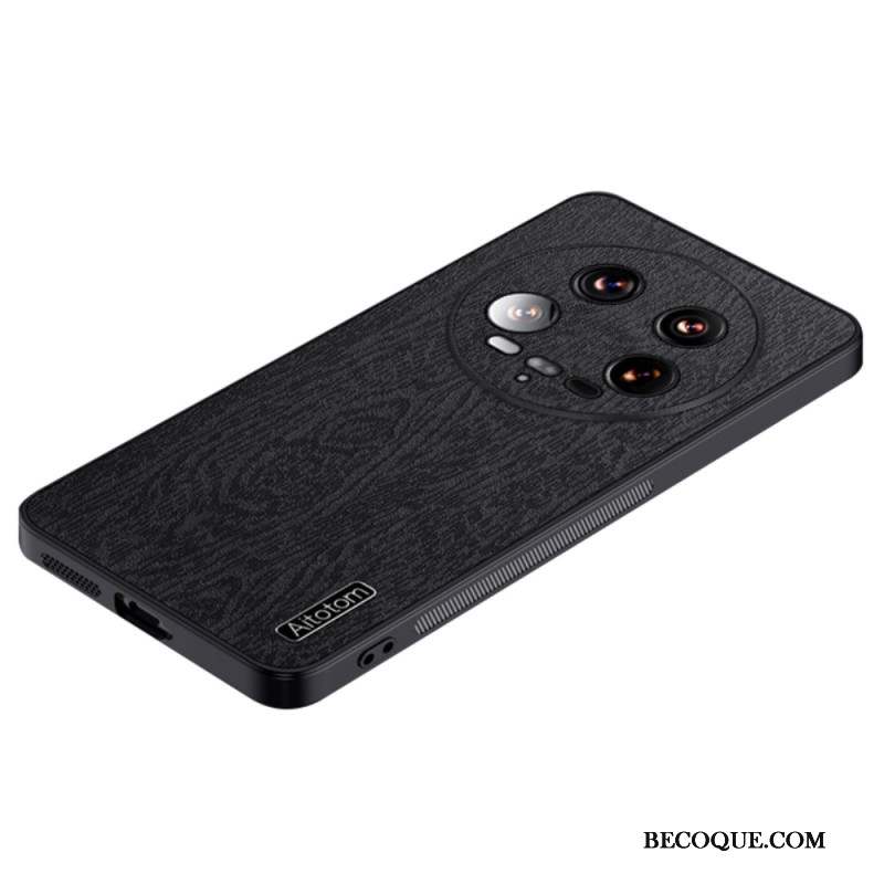 Coque Xiaomi 14 Ultra Style Cuir Texture Bois