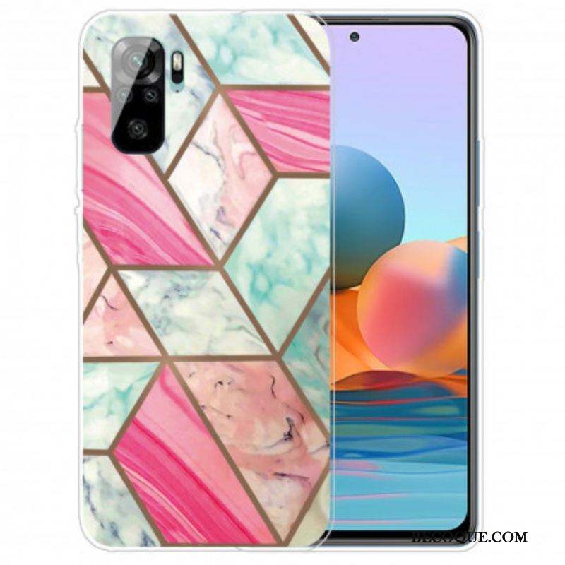 Coque Xiaomi Redmi Note 10/10S/Poco M5s Marbre Géométrie Intense