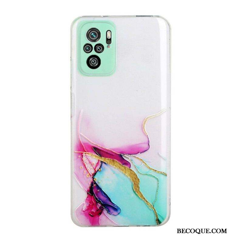 Coque Xiaomi Redmi Note 10/10S/Poco M5s Silicone Effet Marbré