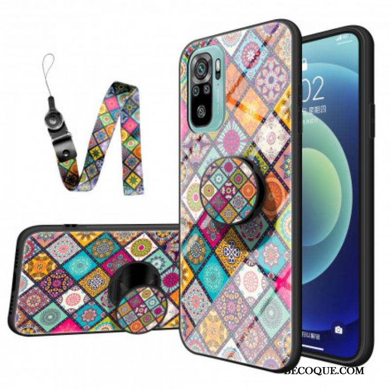 Coque Xiaomi Redmi Note 10/10S/Poco M5s Support Magnétique Patchwork