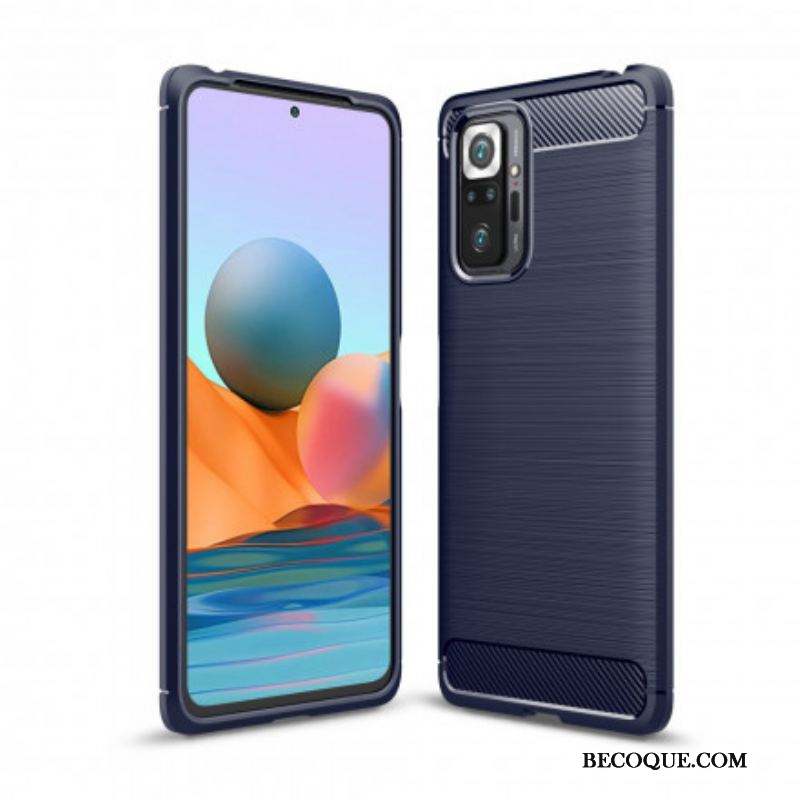 Coque Xiaomi Redmi Note 10 Pro Fibre Carbone Brossée