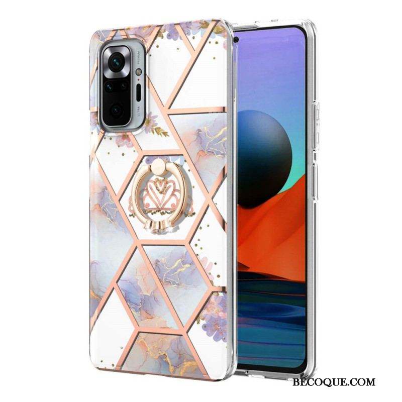 Coque Xiaomi Redmi Note 10 Pro Fleurs Anneau-Support