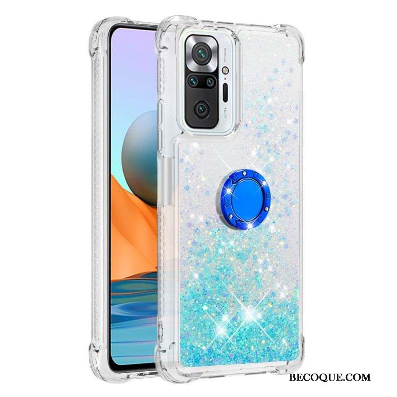 Coque Xiaomi Redmi Note 10 Pro Paillettes avec Anneau-Support