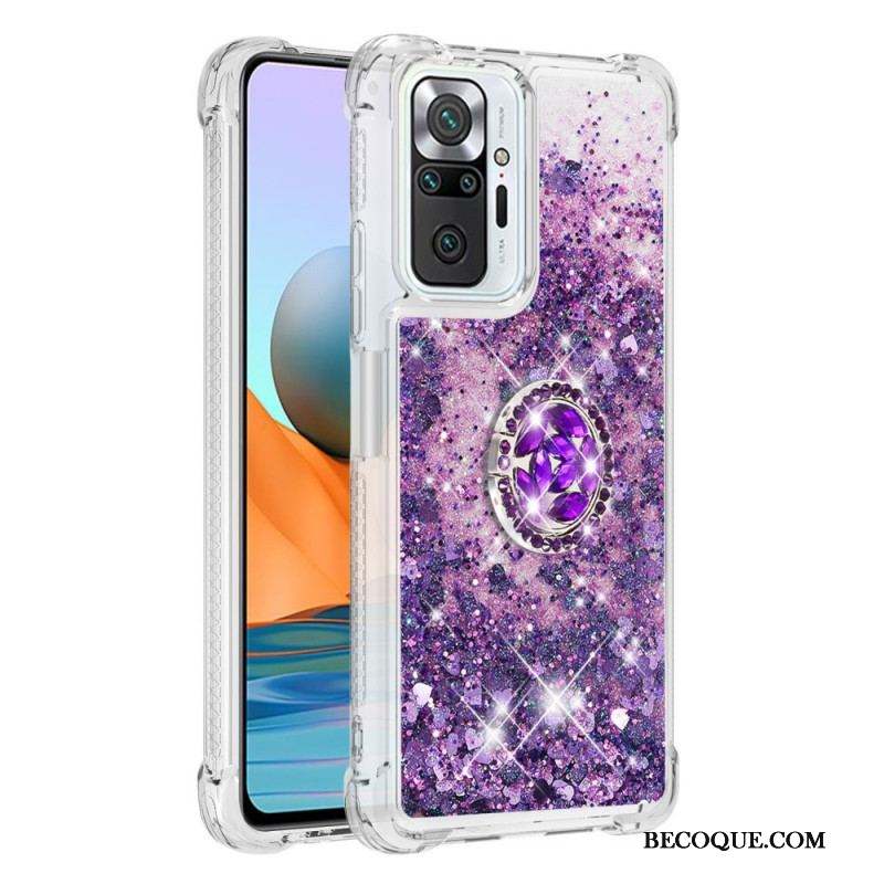 Coque Xiaomi Redmi Note 10 Pro Paillettes avec Anneau-Support