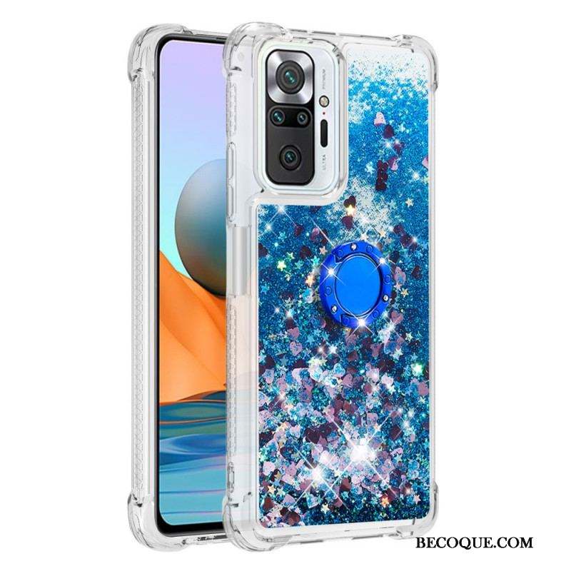 Coque Xiaomi Redmi Note 10 Pro Paillettes avec Anneau-Support