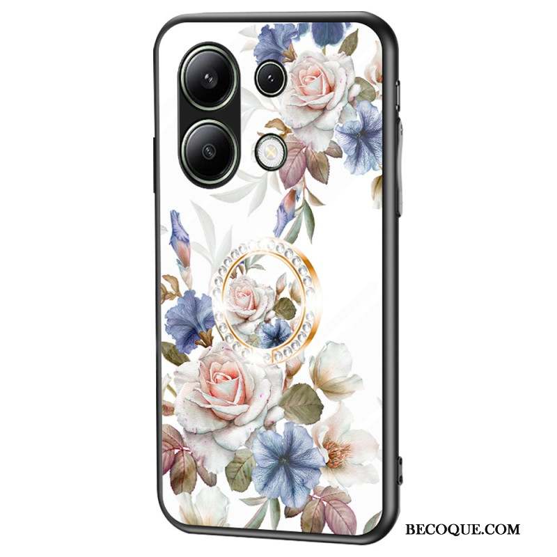 Coque Xiaomi Redmi Note 13 4G Anneau-Support Florale