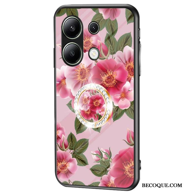 Coque Xiaomi Redmi Note 13 4G Anneau-Support Florale