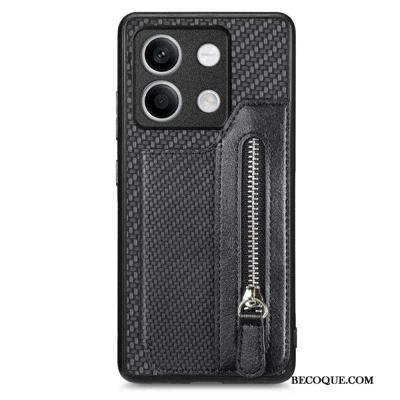 Coque Xiaomi Redmi Note 13 4G Fibre Carbone Porte-Monnaie