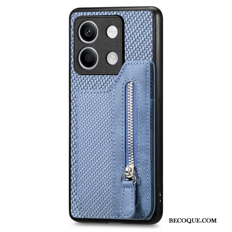 Coque Xiaomi Redmi Note 13 4G Fibre Carbone Porte-Monnaie