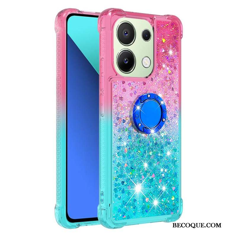 Coque Xiaomi Redmi Note 13 4G Paillettes Anneau-Support