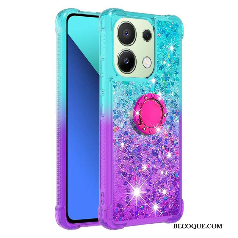 Coque Xiaomi Redmi Note 13 4G Paillettes Anneau-Support