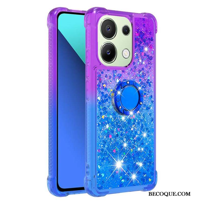 Coque Xiaomi Redmi Note 13 4G Paillettes Anneau-Support