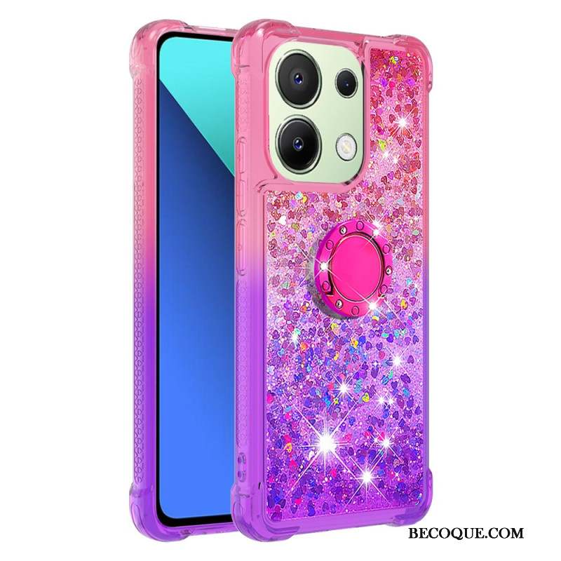 Coque Xiaomi Redmi Note 13 4G Paillettes Anneau-Support