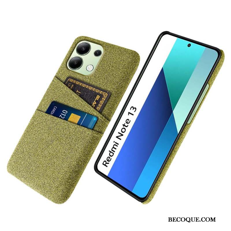 Coque Xiaomi Redmi Note 13 4G Tissu Porte-Cartes