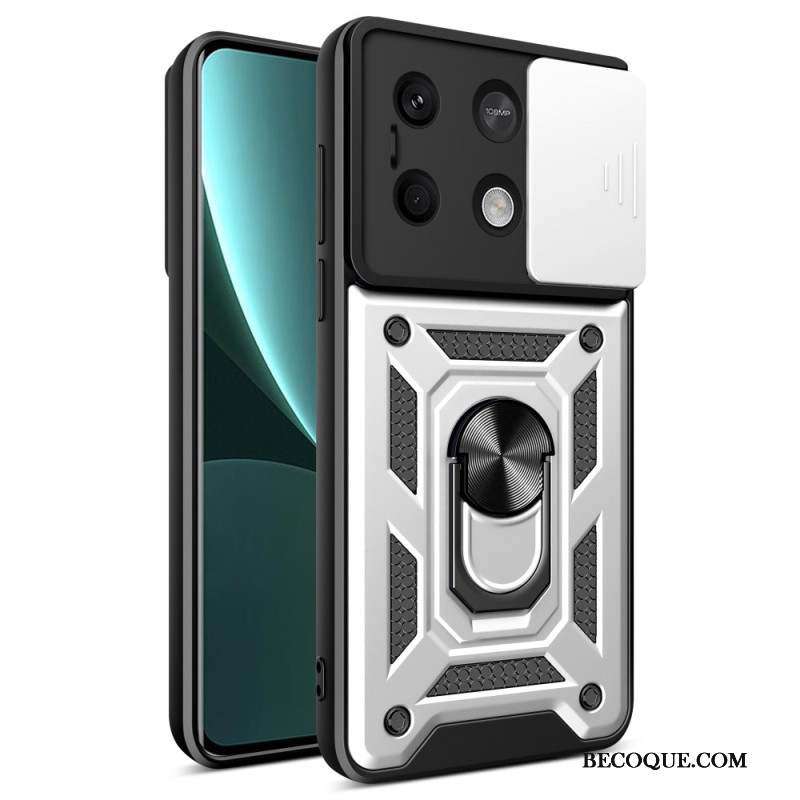 Coque Xiaomi Redmi Note 13 5G Anneau-Support et Protection Coulissante pour Objectif