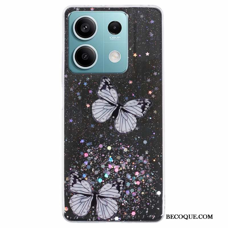 Coque Xiaomi Redmi Note 13 5G Paillettes Papillons