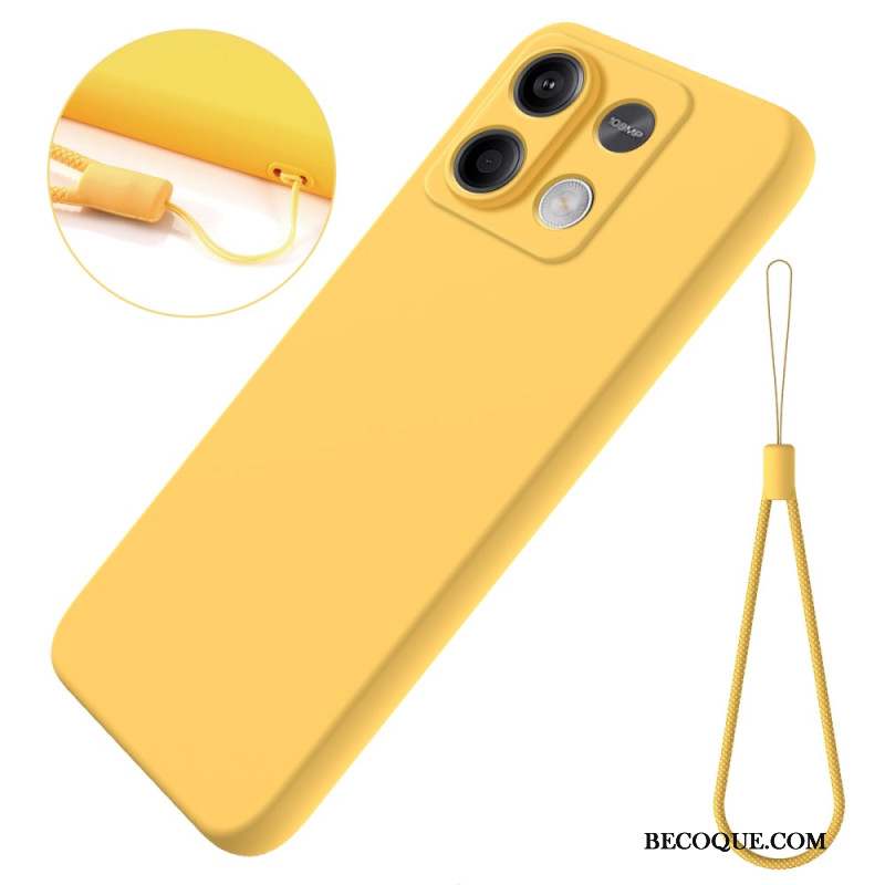 Coque Xiaomi Redmi Note 13 5G Silicone Liquide à Lanière