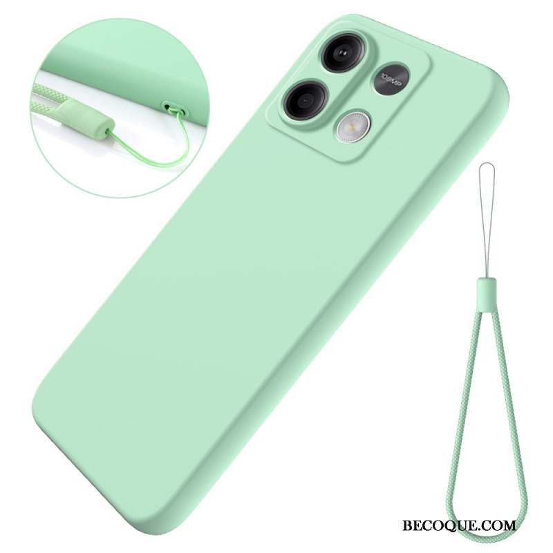 Coque Xiaomi Redmi Note 13 5G Silicone Liquide à Lanière