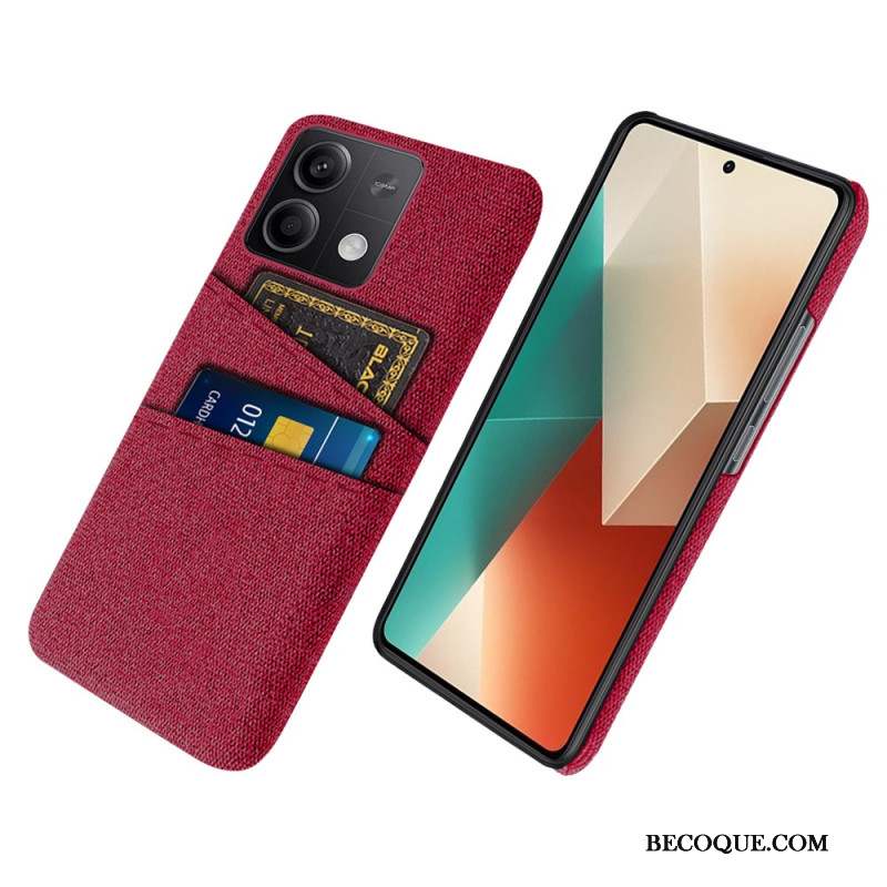 Coque Xiaomi Redmi Note 13 5G Tissu Double Porte-Cartes