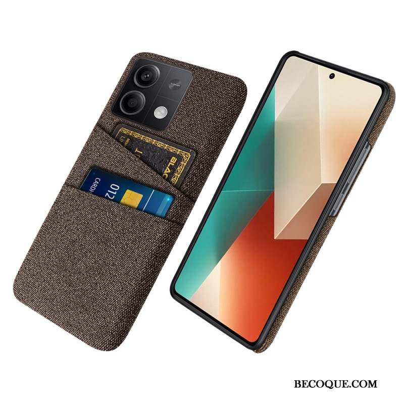 Coque Xiaomi Redmi Note 13 5G Tissu Double Porte-Cartes