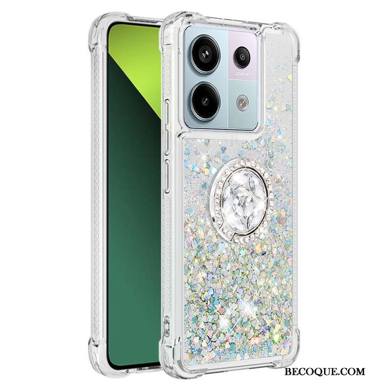 Coque Xiaomi Redmi Note 13 Pro 5G / Poco X6 5G Paillettes Anneau-Support