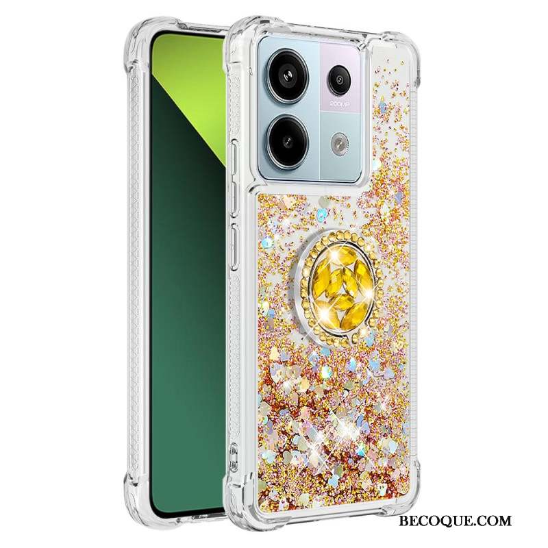 Coque Xiaomi Redmi Note 13 Pro 5G / Poco X6 5G Paillettes Anneau-Support