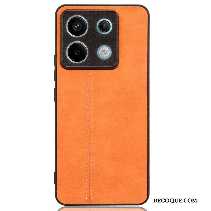 Coque Xiaomi Redmi Note 13 Pro 5G / Poco X6 5G Simili Cuir Coutures