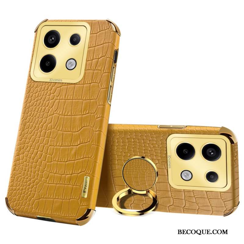 Coque Xiaomi Redmi Note 13 Pro 5G / Poco X6 5G Style Crocodile avec Anneau-Support