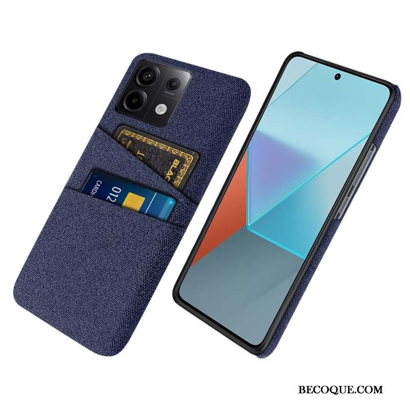 Coque Xiaomi Redmi Note 13 Pro 5G / Poco X6 5G Tissu Double Porte-Cartes