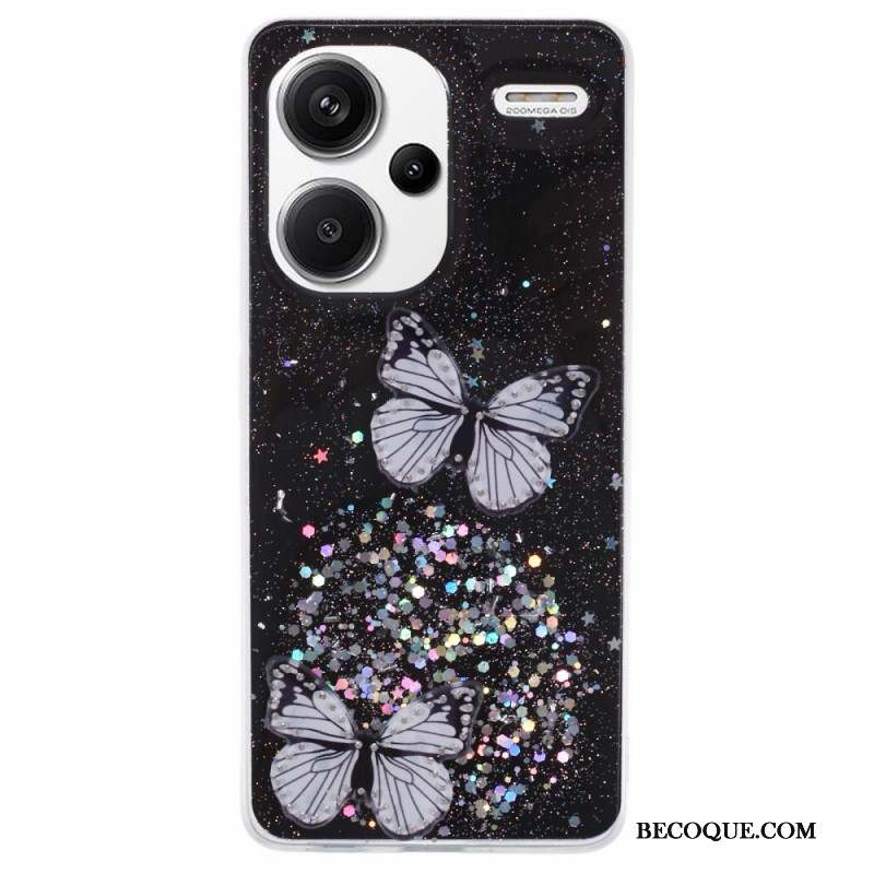 Coque Xiaomi Redmi Note 13 Pro Plus 5G Papillons Paillettes