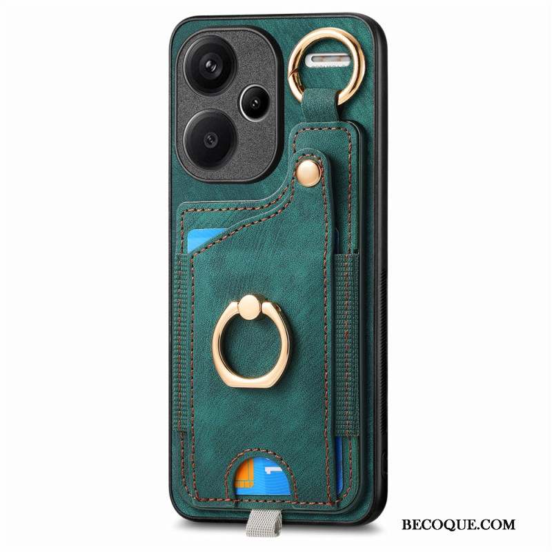 Coque Xiaomi Redmi Note 13 Pro Plus 5G Porte-Cartes et Anneau Rotatif