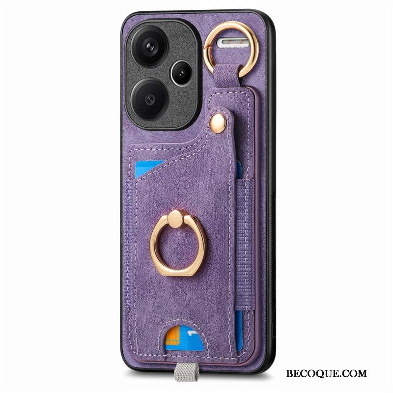 Coque Xiaomi Redmi Note 13 Pro Plus 5G Porte-Cartes et Anneau Rotatif