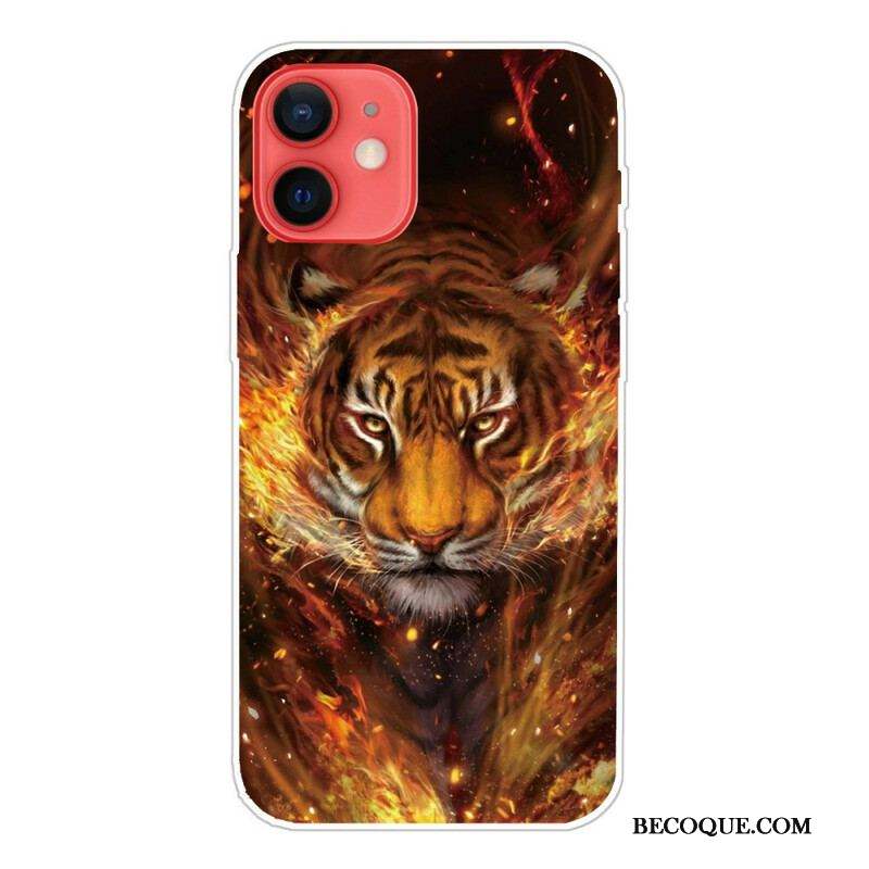 Coque iPhone 13 Mini Flexible Tigre